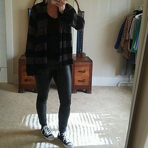 Cute Stripe Shawl Cardigan Sweater